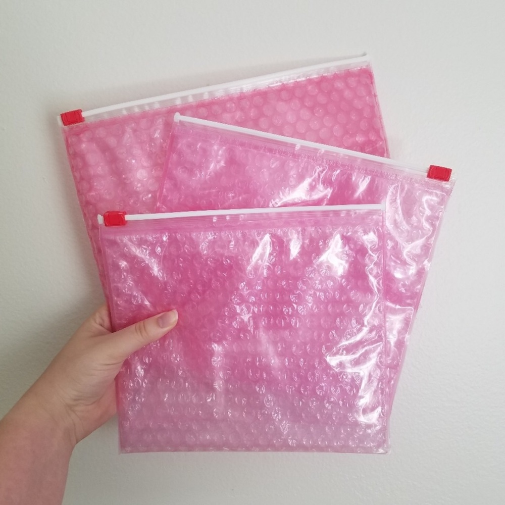 glossier samples & bags